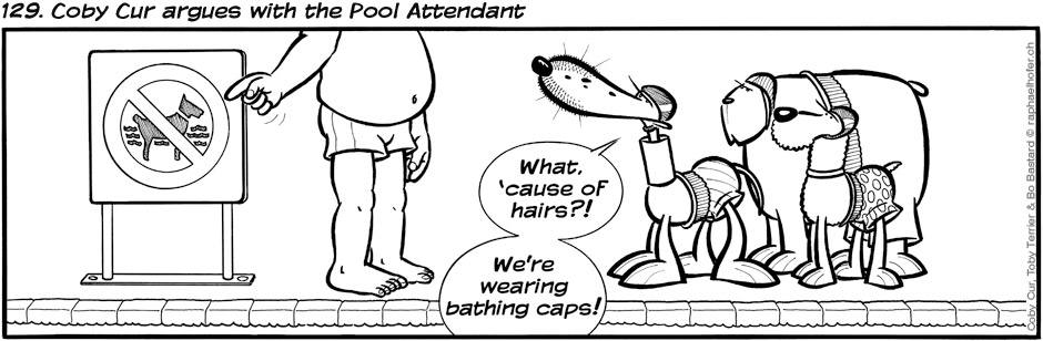 129. Coby Cur argues with the Pool Attendant 