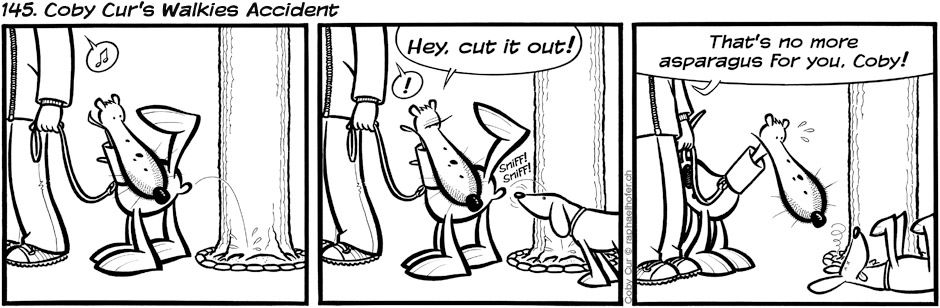 145. Coby Cur's Walkies Accident