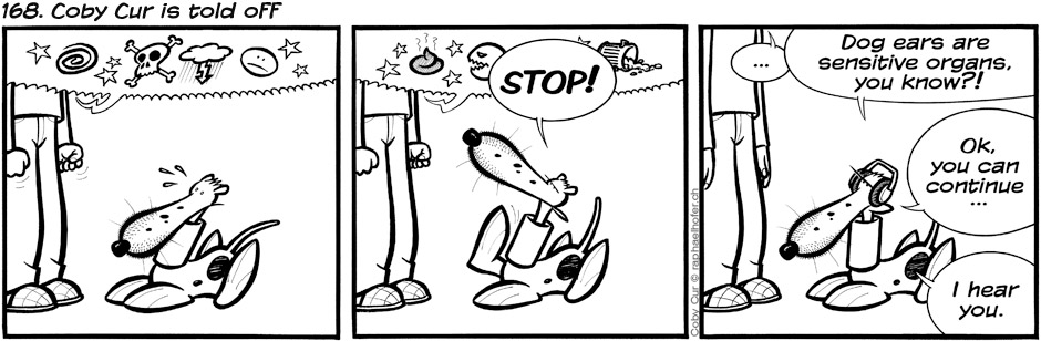 168. Coby Cur is told off
