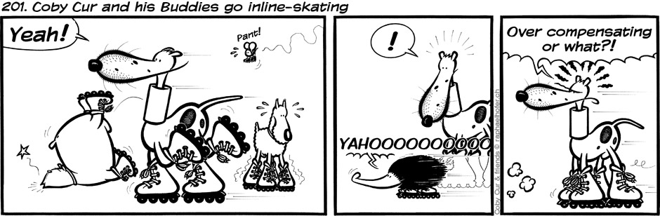 201. Coby Cur and his Buddies go inline skating