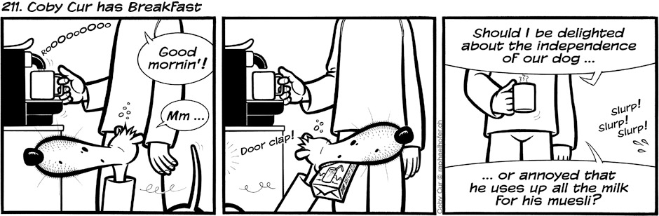 211. Coby Cur has Breakfast