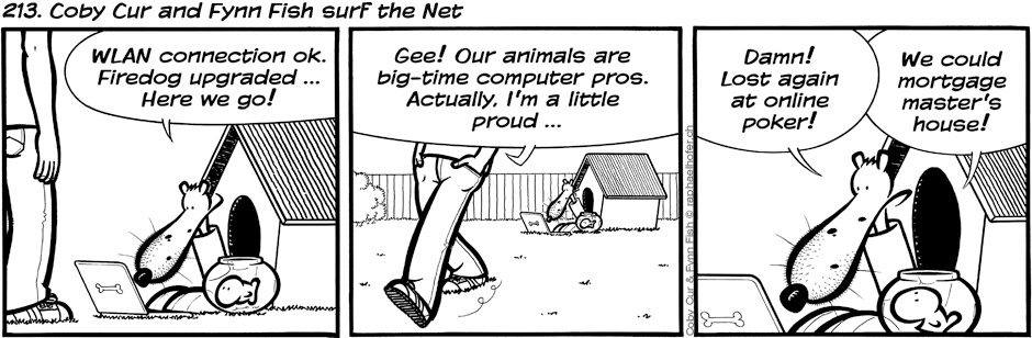 213. Coby Cur and Fynn Fish surf the Net