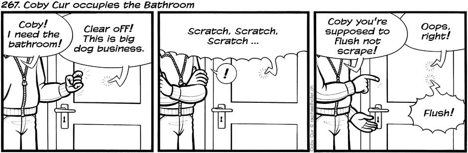 267. Coby Cur occupies the Bathroom