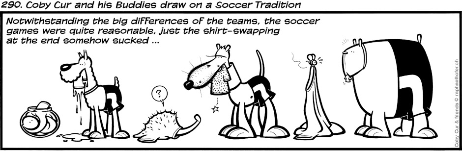 290. Coby Cur and his Buddies draw on a Soccer Tradition