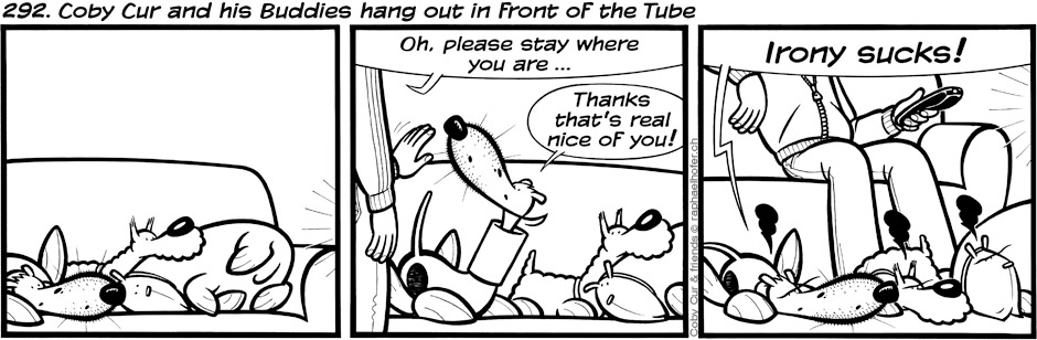 292. Coby Cur and his Buddies hang out in front of the Tube