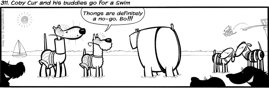 311. Coby Cur and his Buddies go for a Swim