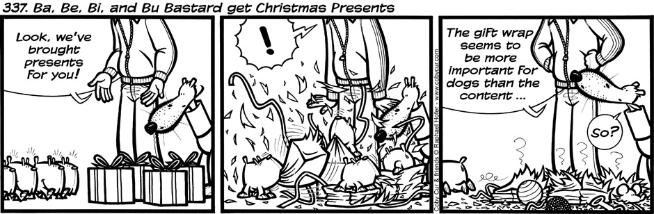 337. Ba, Be, Bi and Bu Bastard get Christmas Presents