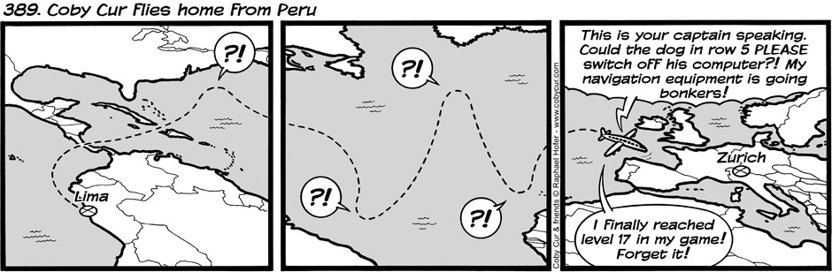 389. Coby Cur flies home from Peru